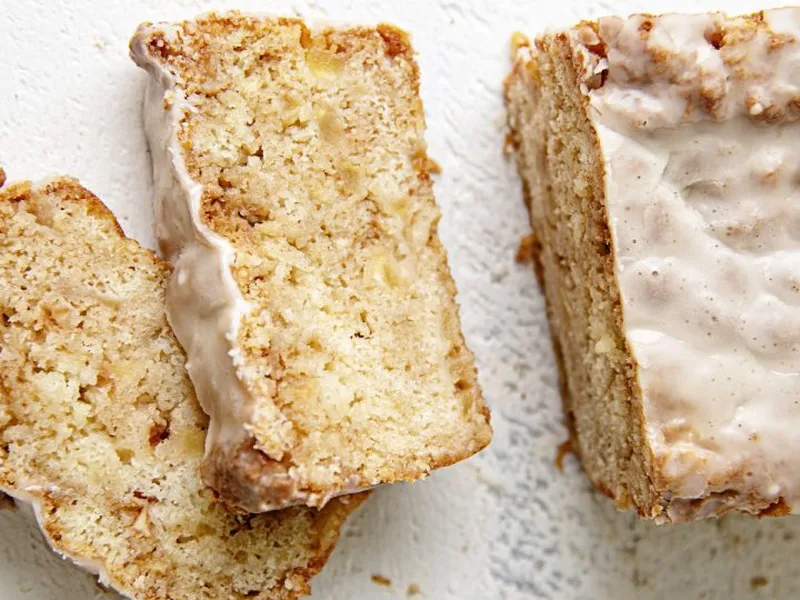 Maple Apple Fritter Bread with Cinnamon Sugar Layers