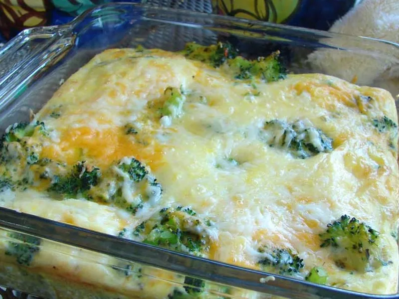 Manchego Cheddar Broccoli Frittata with Fresh Herbs