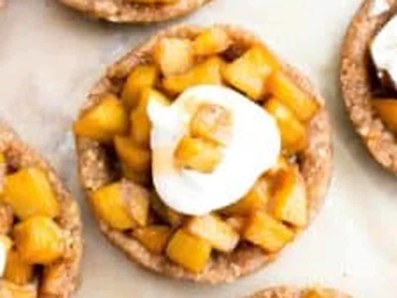 No-Bake Vegan Caramel Apple Tartlets