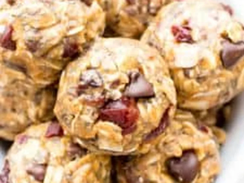 No-Bake Cherry Chocolate Chip Chia Energy Bites