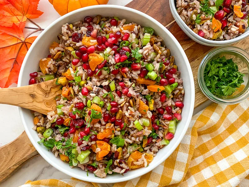 Sweet and Savory Wild Rice Thanksgiving Side