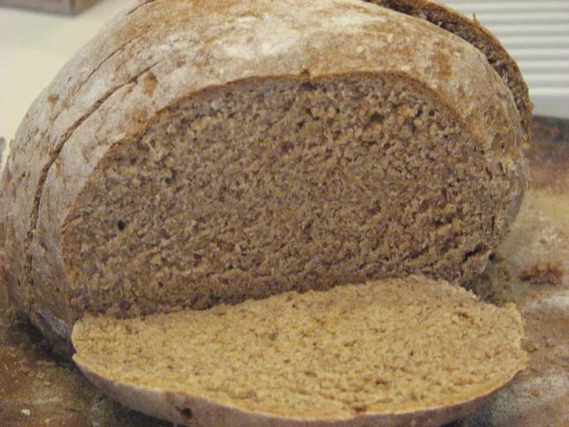 Traditional Brown Irish Soda Bread with Wheat Germ