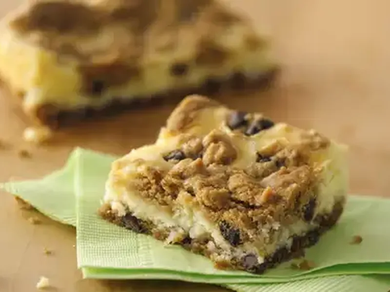 Chocolate Chip Cookie Dough Cheesecake Bars