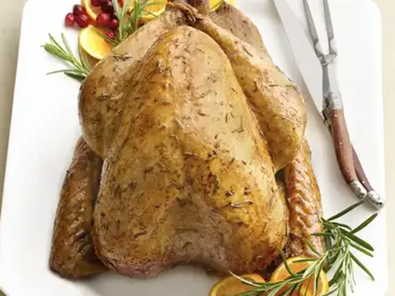 Beer and Rosemary Roasted Turkey with Pan Gravy