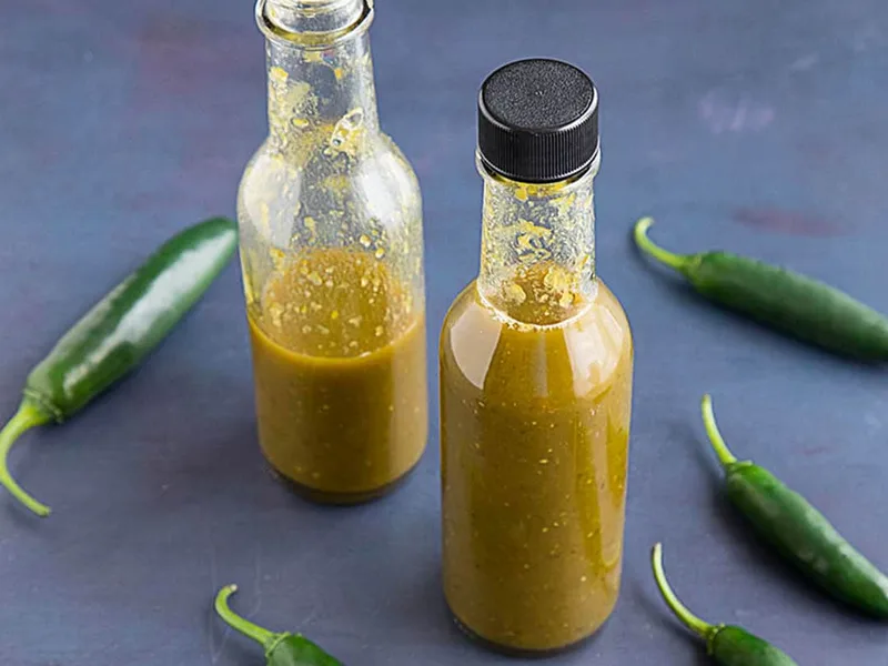 Fermented Serrano Tequila Hot Sauce with Lime