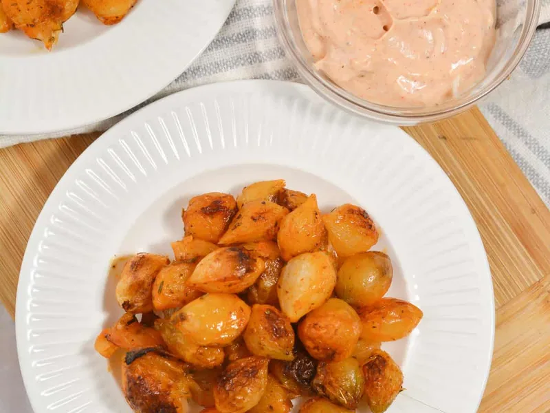 Air Fryer Pearl Onions with Paprika Spice Blend