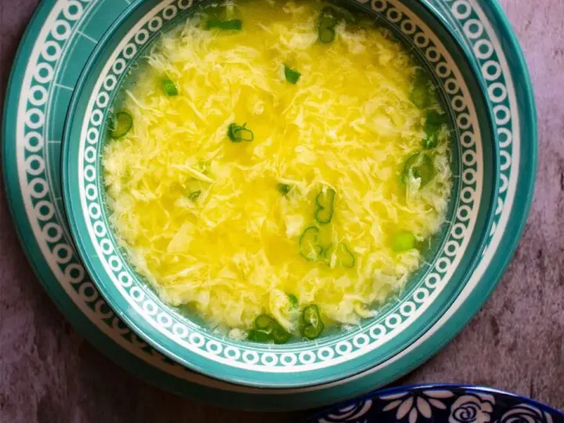 Silky Egg Drop Soup with Arrowroot Thickener