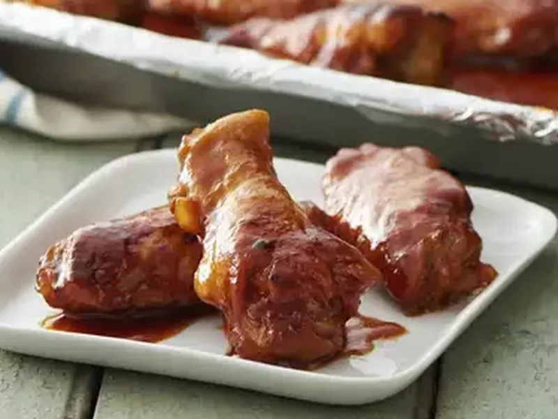 Slow-Cooker Root Beer BBQ Chicken Wings with Brown Sugar Glaze
