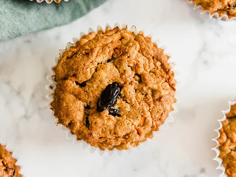 Carrot Cake Muffins with Tigernut Flour and Coconut Oil
