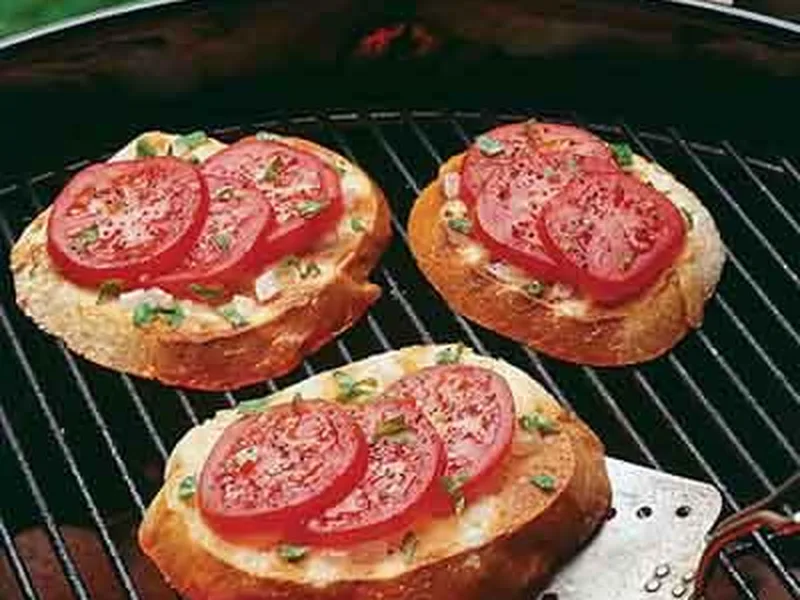 Grilled Sourdough with Garlic Butter and Tomatoes