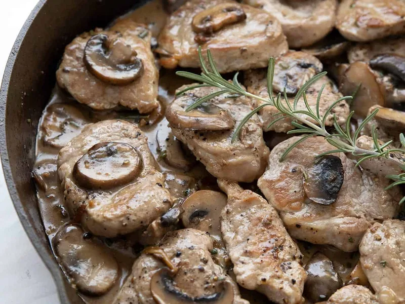 Pan-Seared Pork Medallions with Creamy Mushroom Sauce