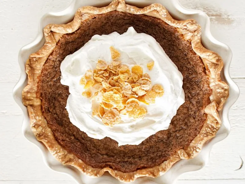 Cereal Milk Chess Pie with Whipped Cream
