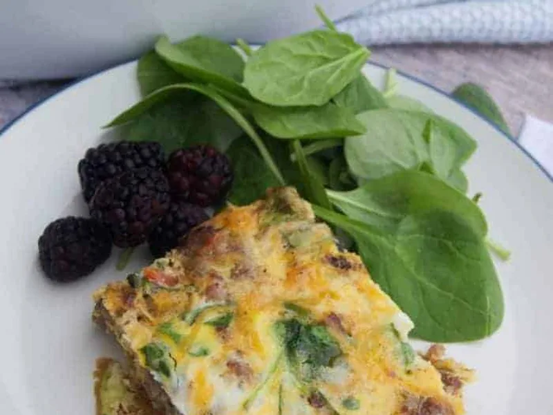 Low Carb Breakfast Sausage and Vegetable Egg Casserole