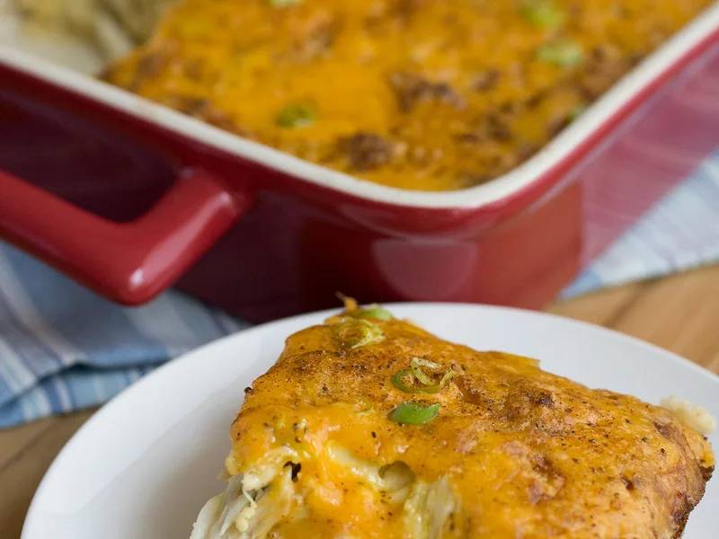 Old Bay Crab and Hash Brown Breakfast Casserole