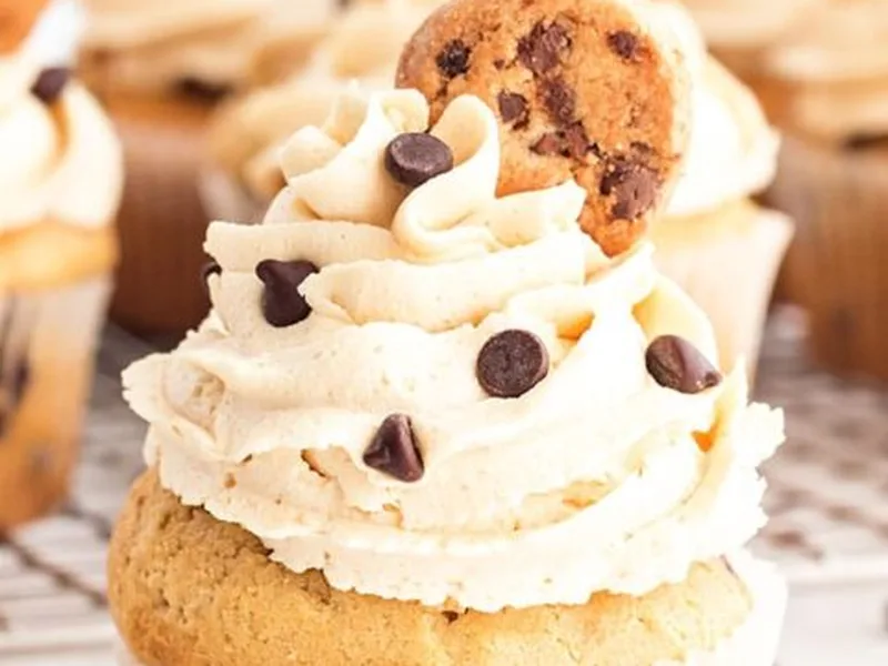 Chocolate Chip Cookie Dough Filled Cupcakes