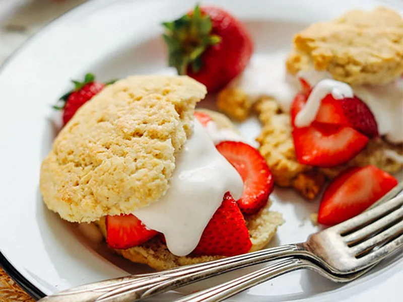 Gluten-Free Vegan Strawberry Shortcakes with Coconut