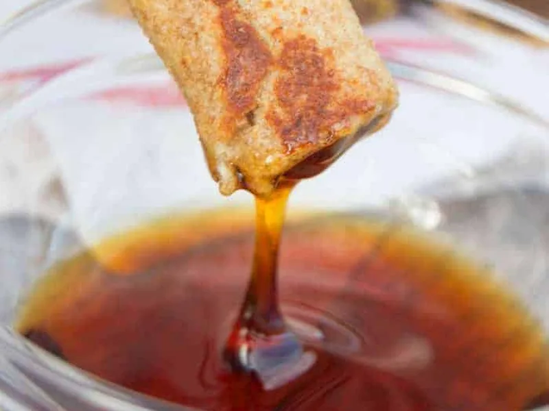 Sausage French Toast Roll-Ups with Cinnamon Egg Coating