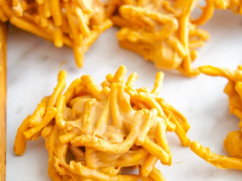 No-Bake Butterscotch Haystack Cookies with Chow Mein Noodles