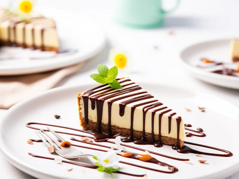 Keto Boston Cream Pie Cheesecake with Almond Flour Crust