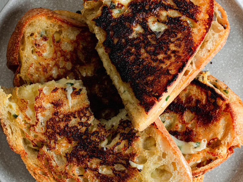 Ultimate Grilled Cheese with Cheddar and Gruyere
