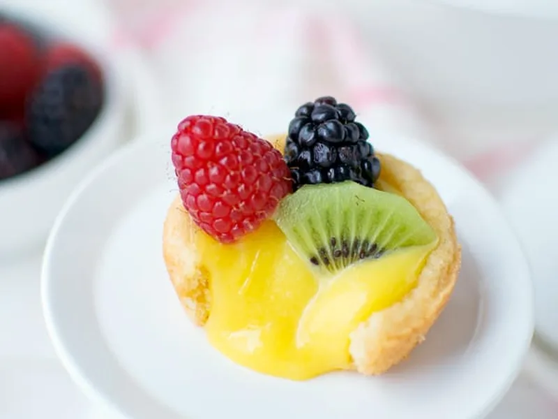 Berry Lemon Tartlets with Homemade Cookie Cups