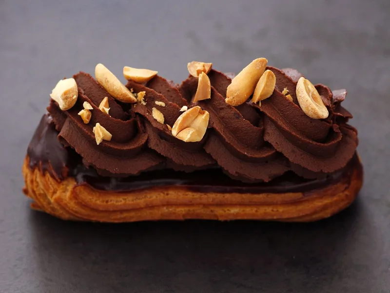 Classic Choux Eclairs with Creamy Peanut Butter Mousse