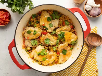 Puerto Rican Arroz Con Pollo with Sofrito and Sazón