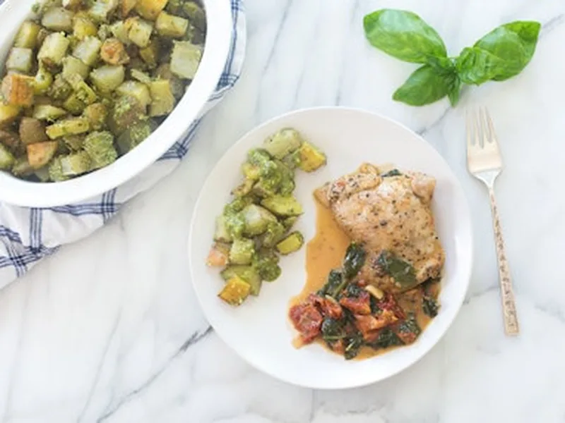 Grilled Cheese with Sun-dried Tomatoes, Basil & Roasted Cauliflower