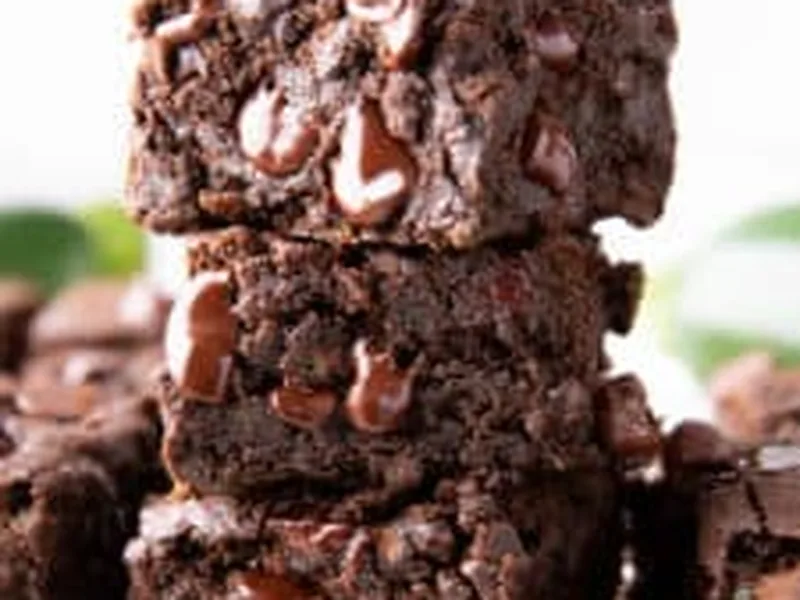 Healthy Vegan Gluten-Free Zucchini Brownies with Oat Flour