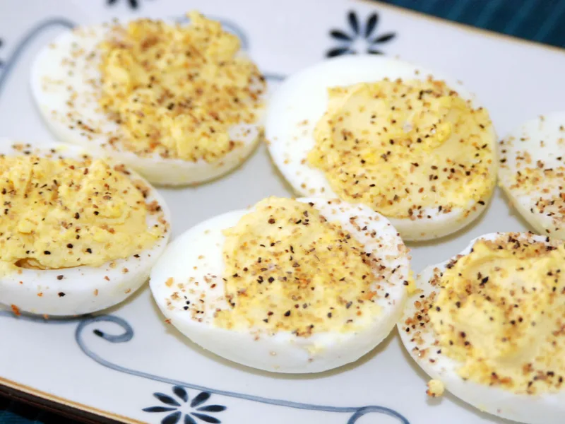 Hickory-Smoked Stuffed Eggs, Classic Deviled Style