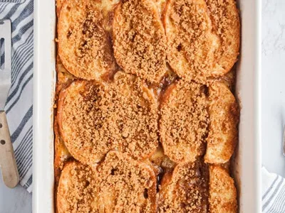 Overnight French Toast Casserole with Butter Glaze