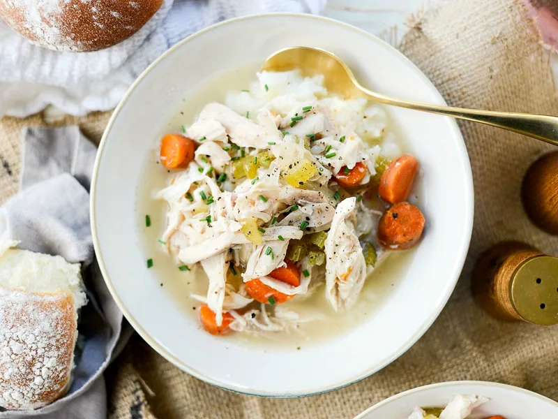 Slow Cooker Chicken with Root Vegetables and Gravy