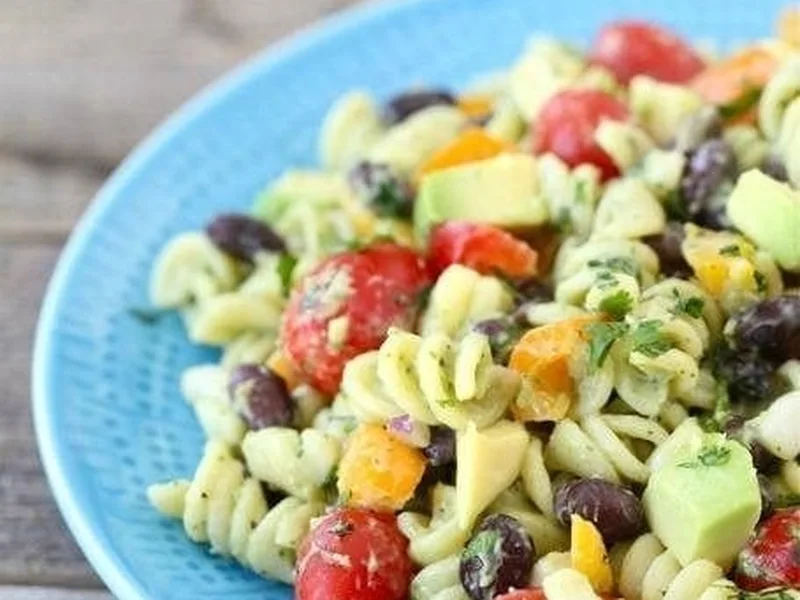 Southwestern Pasta Salad with Creamy Avocado Dressing