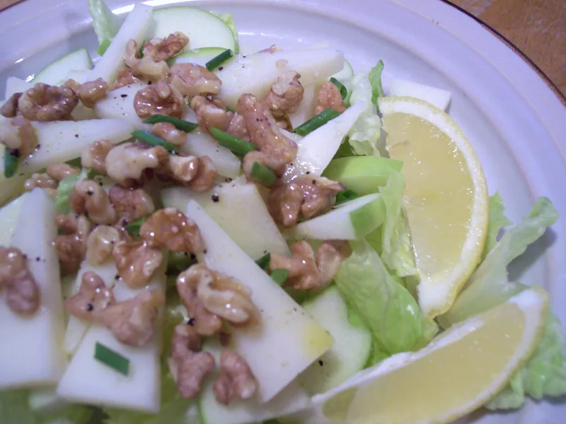 Manchego and Apple Salad with Walnut Vinaigrette