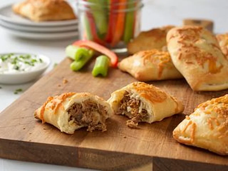 Roast Beef Cheddar Pockets with Pizza Dough
