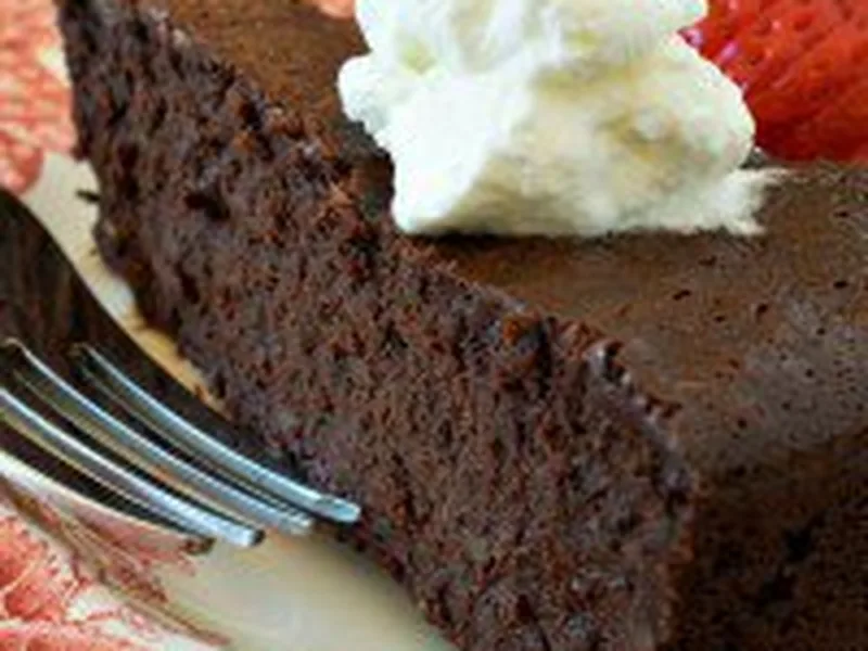 Chocolate-Bourbon Pecan Torte with Water Bath