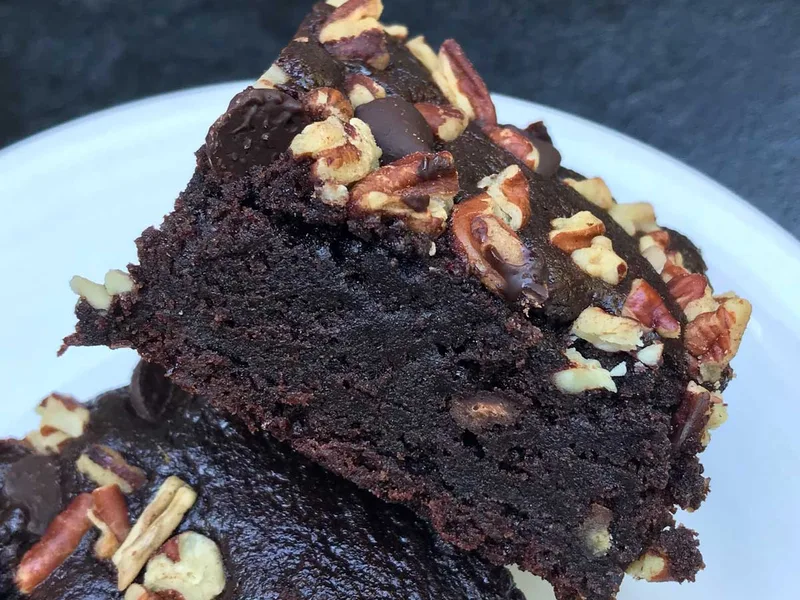 Deep Dish Keto Brownies with Allulose and Almond Flour