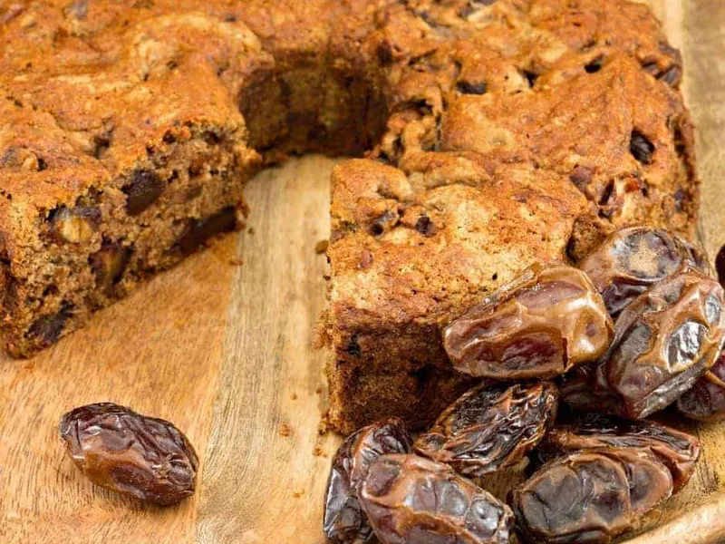 Air Fryer Date and Walnut Bread with Brown Sugar