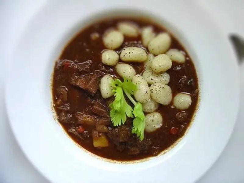 Hungarian Beef Goulash with Vegetables and Gnocchi
