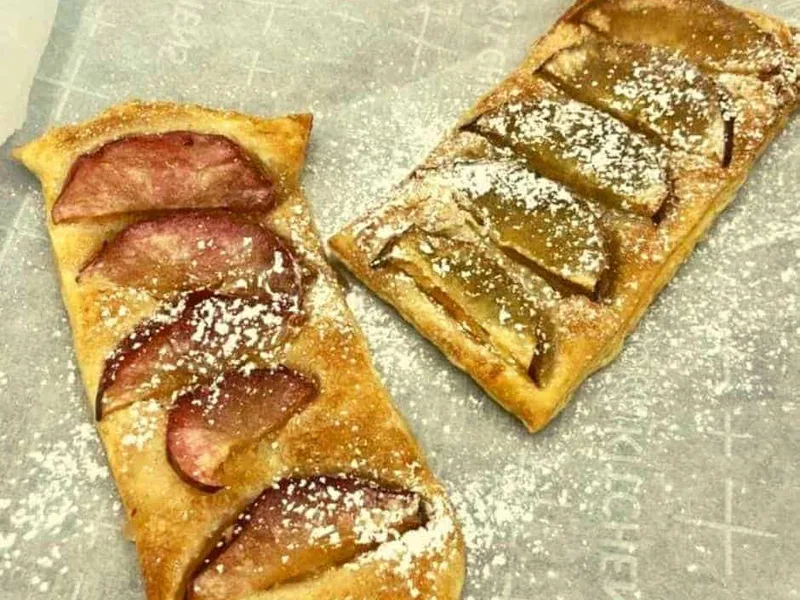 Air Fryer Cinnamon Sugar Apple Puff Pastry Bites