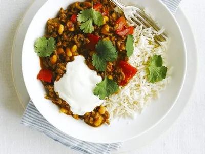 Mexican Beef Chilli with Baked Beans