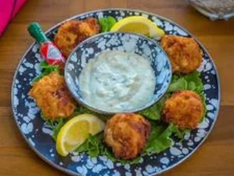 Key West Grouper Fritters with Lime and Seafood Seasoning