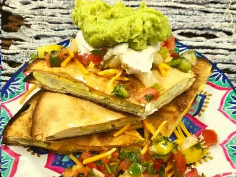 Air Fryer Breakfast Quesadilla with Scrambled Eggs