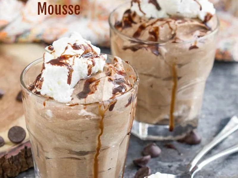 Rich Homemade Chocolate Mousse with Cocoa Powder