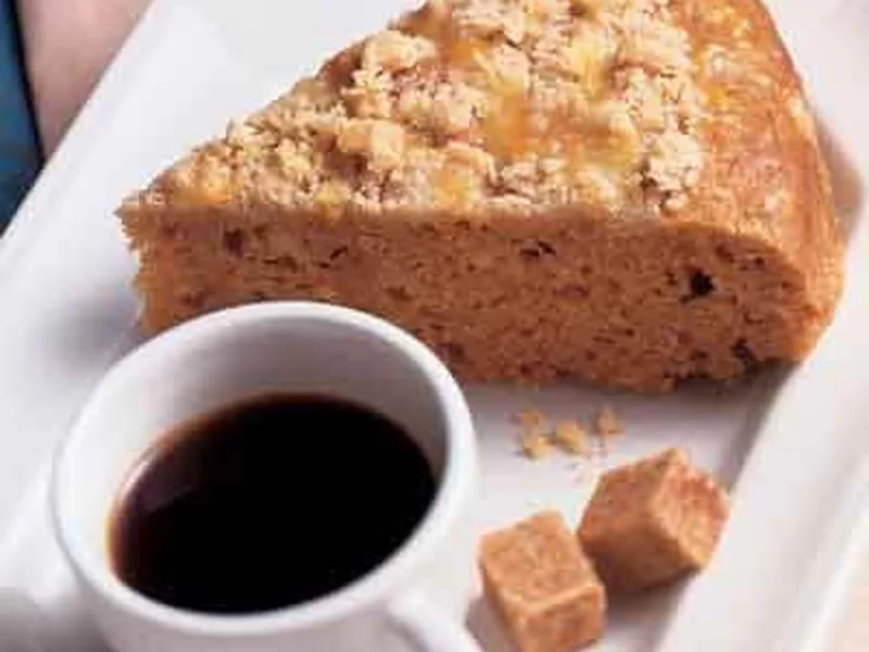 Orange Maple Ginger Crumbcake with Citrus Glaze