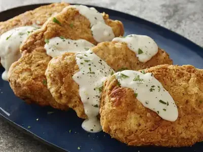 Chicken Fried Pork Chops with Cream Gravy