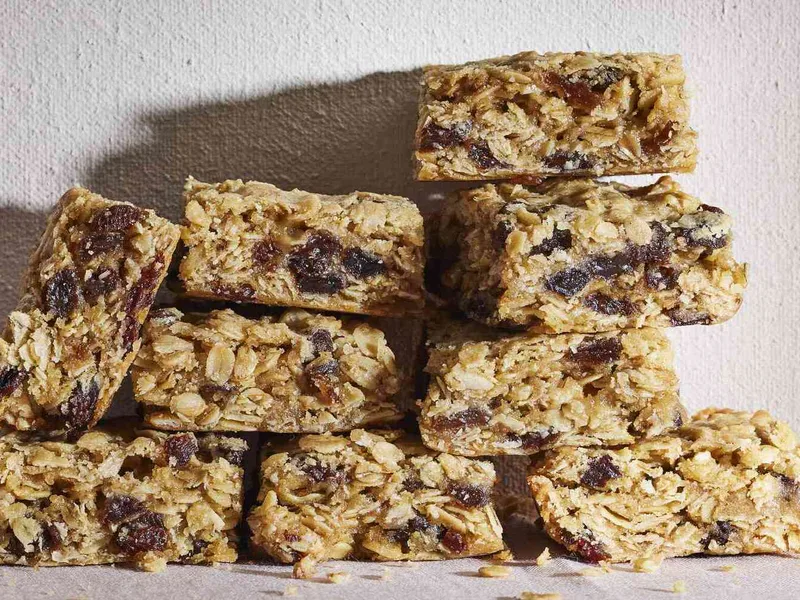 Oatmeal Raisin Cookie Granola Bars with Honey and Peanut Butter