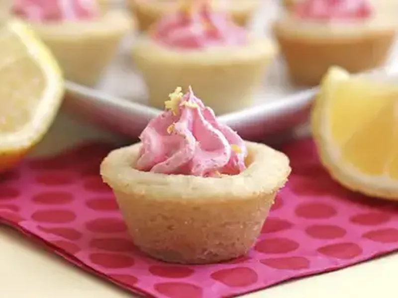 Strawberry-Lemon Sugar Cookie Cups with Whipped Topping