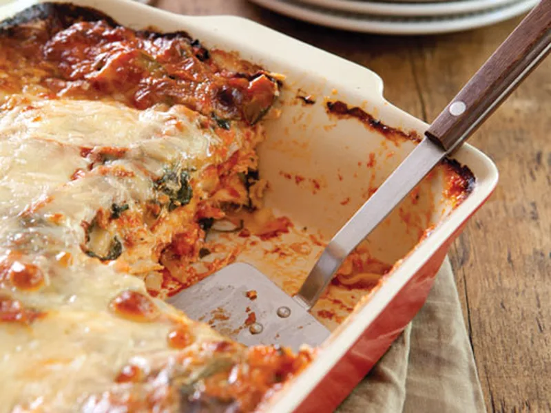 Loaded Chicken Vegetable Lasagna with Four Cheeses