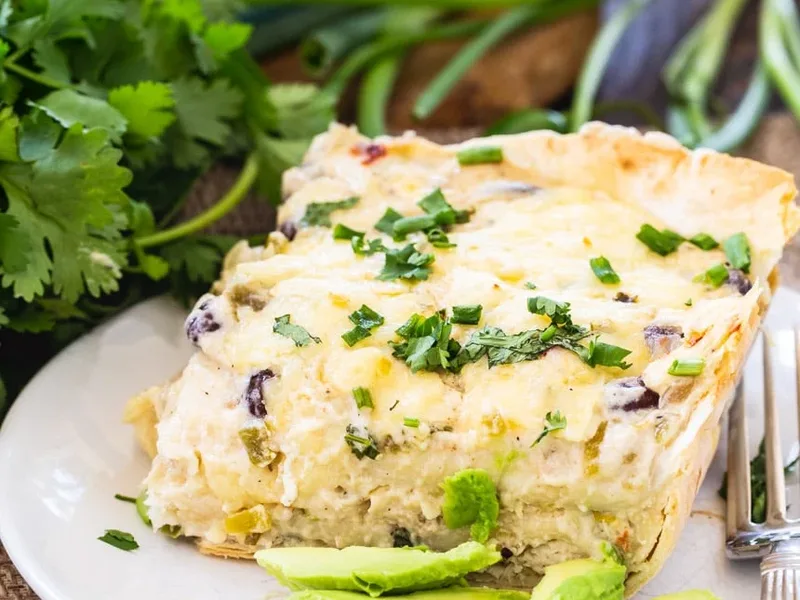 Creamy White Chicken Enchilada Casserole